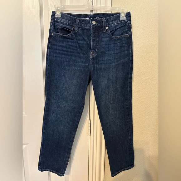 Old Navy Slouchy Straight High Rise button front jeans - size 2 Excellent shape - Picture 1 of 8